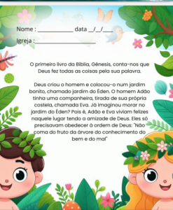História bíblica adaptada para fácil compreensão